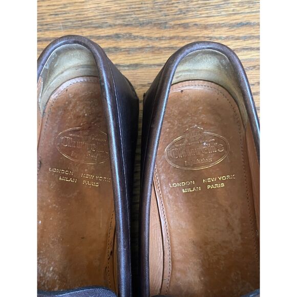 Church\'s Co Made In England Brown Leather Slip On Loafers Shoes  Mens Size 10 main image 5
